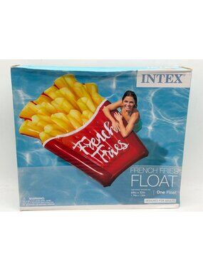 Intex French Fries Inflatable Pool Float For Adults 69"x52" Durable Vinyl New